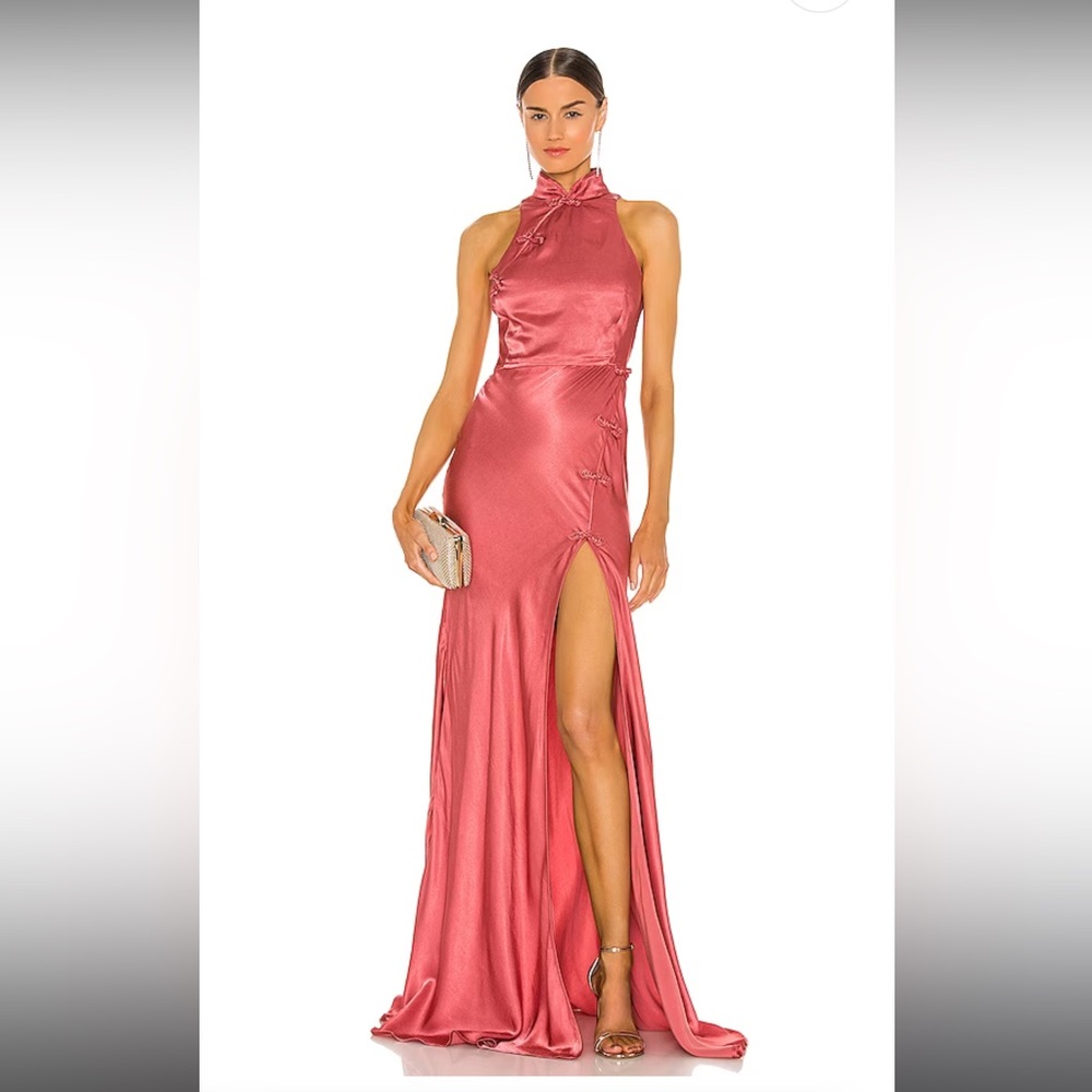 SAU LEE 	Michelle Gown in Terracotta, size 8.